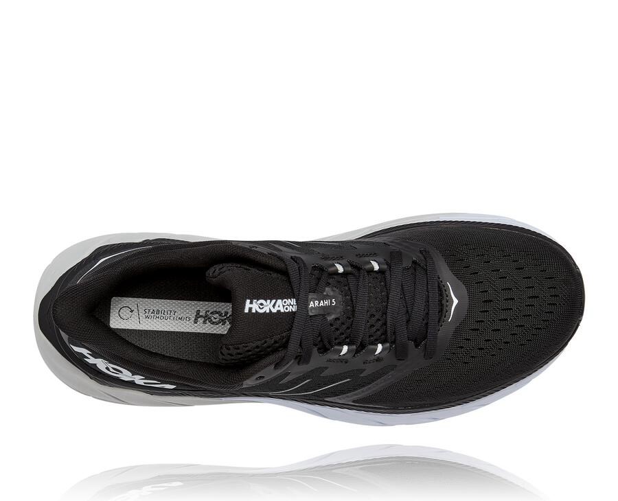 Hoka One One Arahi 5 Löparskor Herr - Svarta/Vita - BGAIF-6395